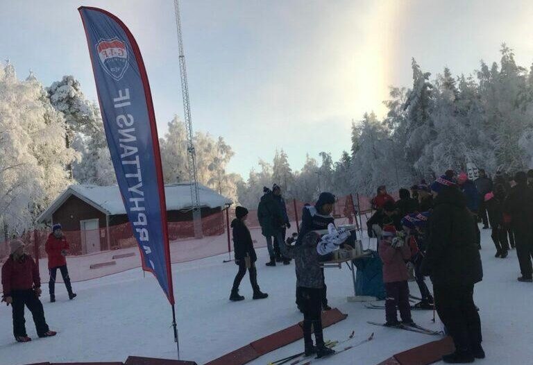 Skidavslutning på snö!